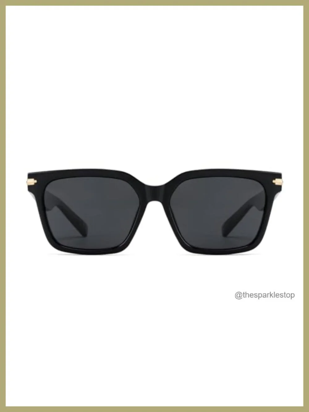 Oversized Square Polarized Sunglasses UV400 Protection Retro 70s Style